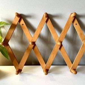 Vintage Accordion Peg Rack